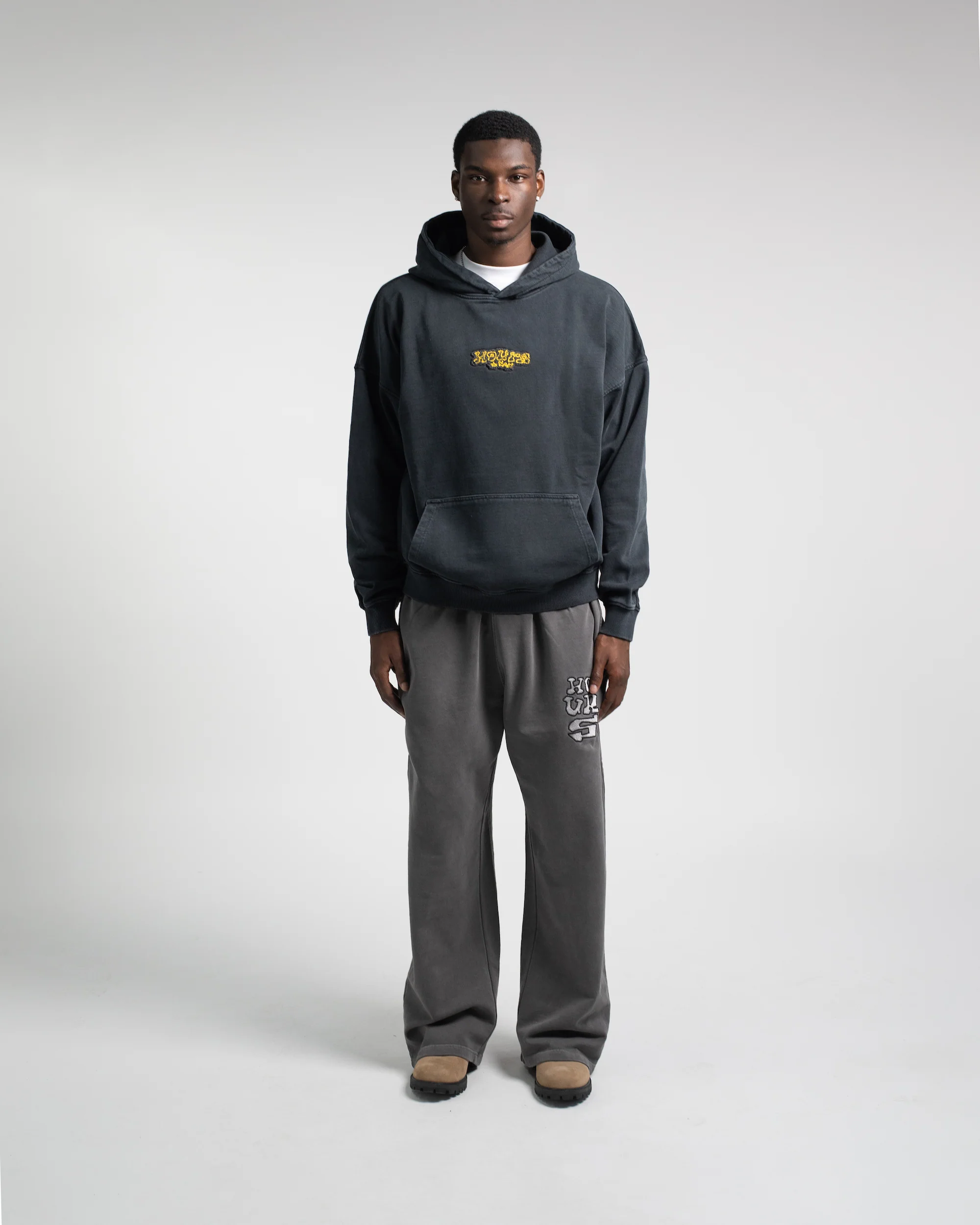Triple Star Hoodie - Vintage Black