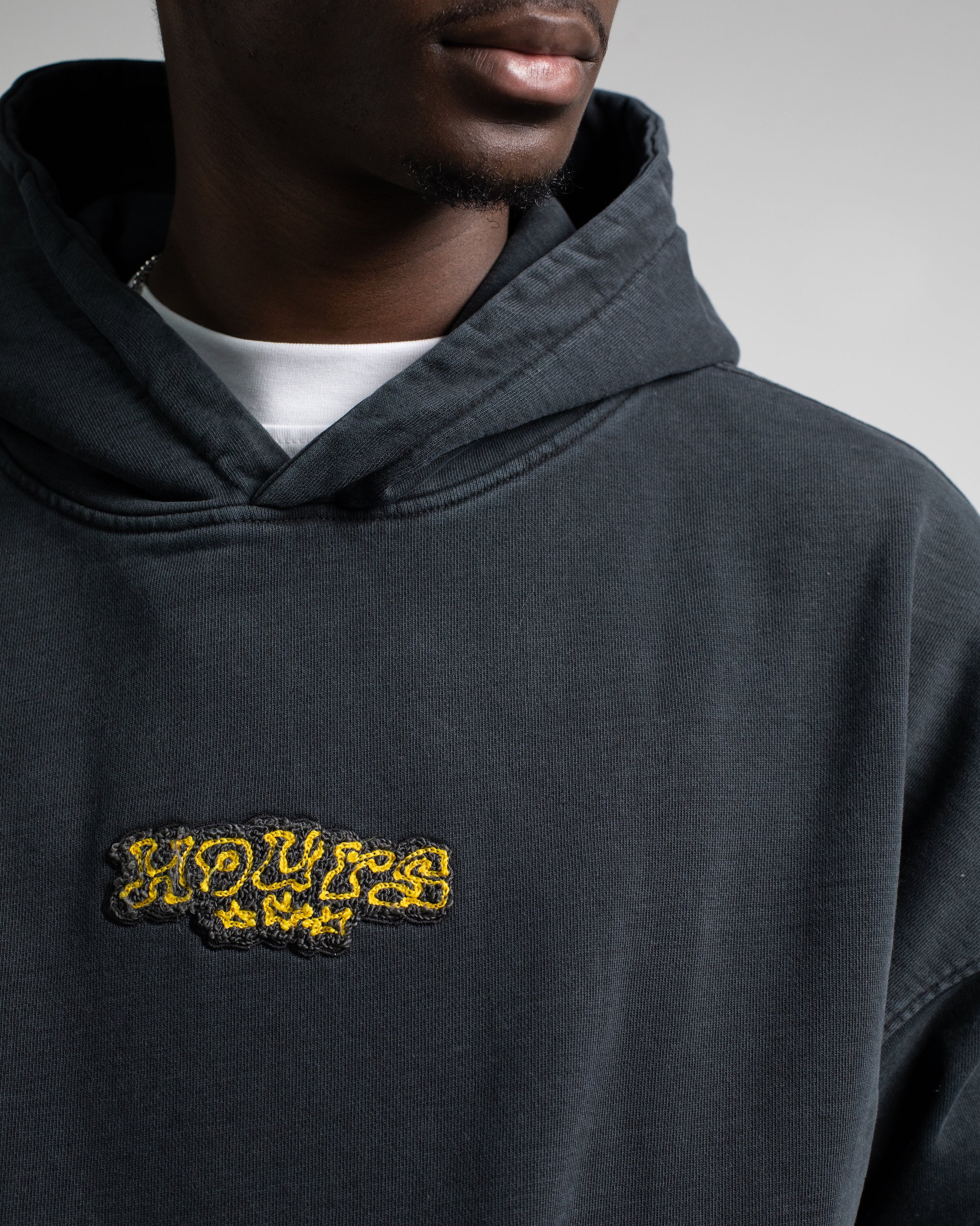 Triple Star Hoodie - Vintage Black