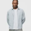 Cropped Flannel - Light Blue
