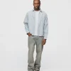 Cropped Flannel - Light Blue