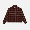 Cropped Flannel - Red
