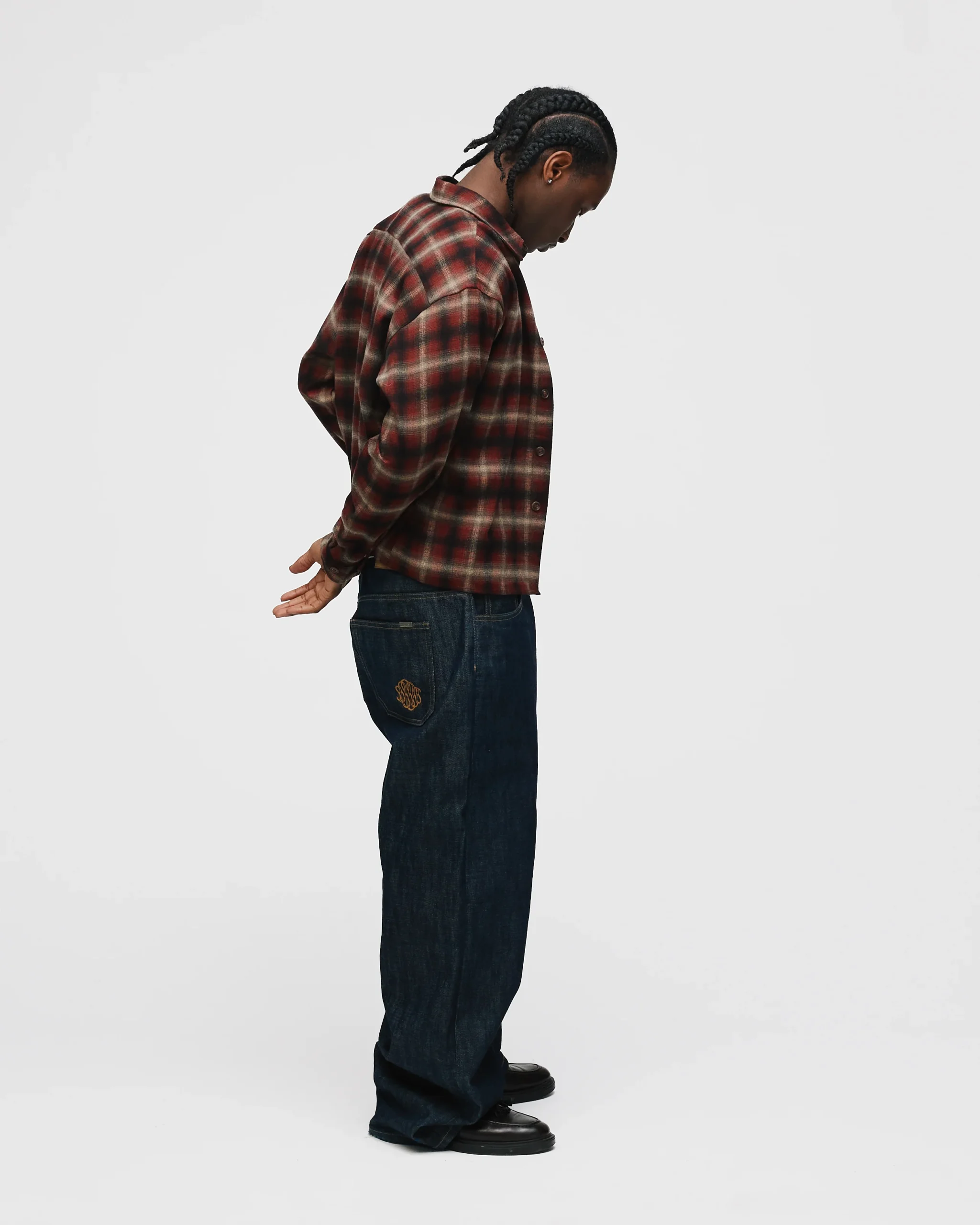 Cropped Flannel - Red