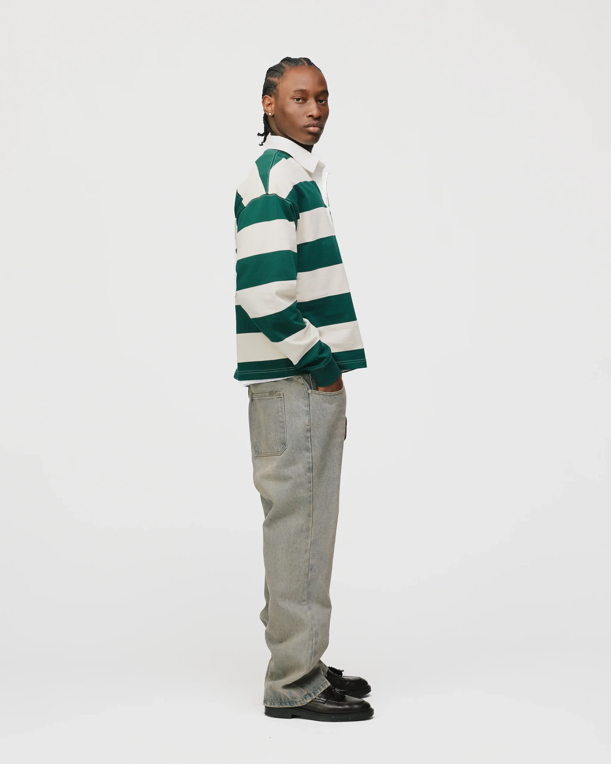 Cropped Rugby Shirt - Cream