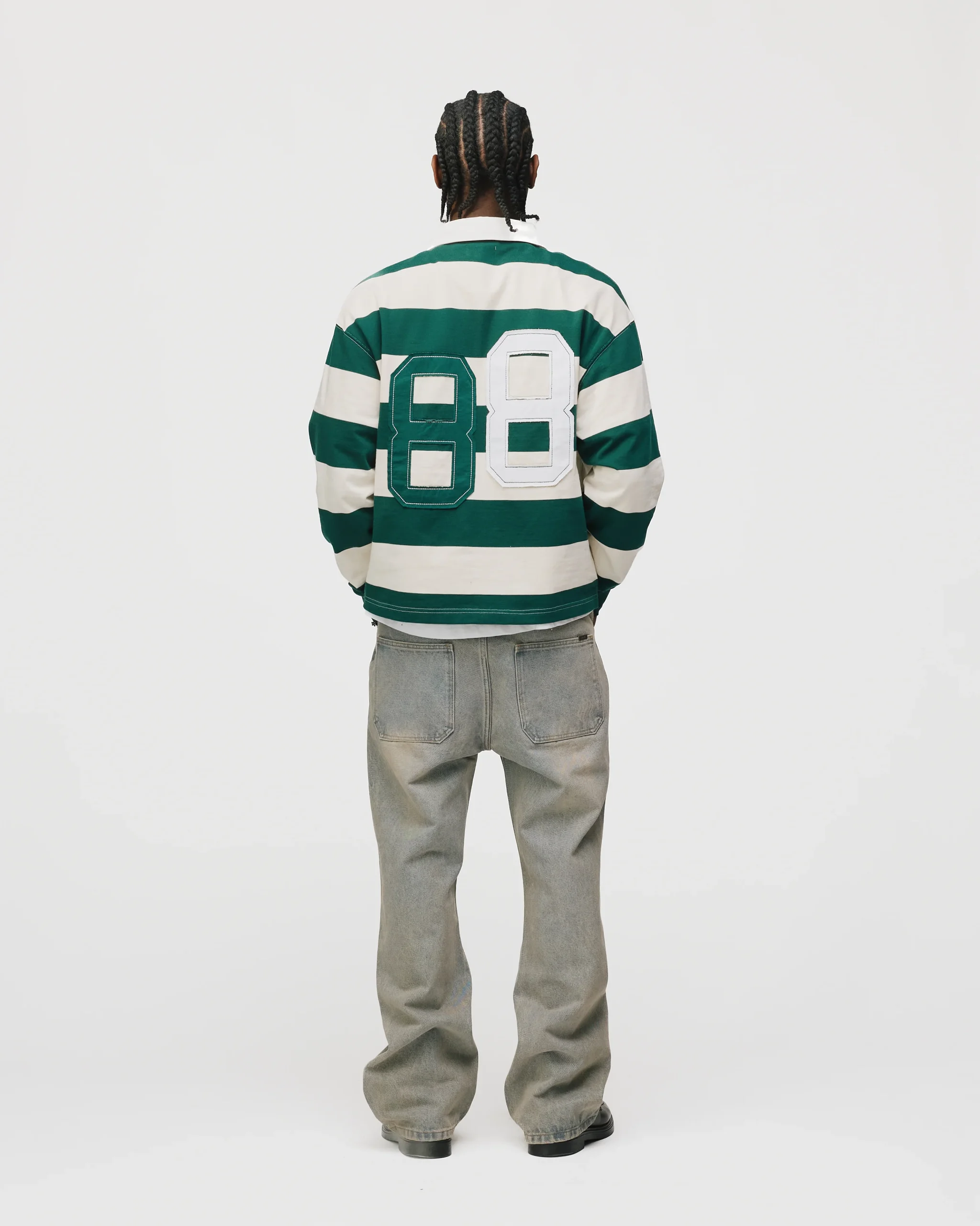 Cropped Rugby Shirt - Cream