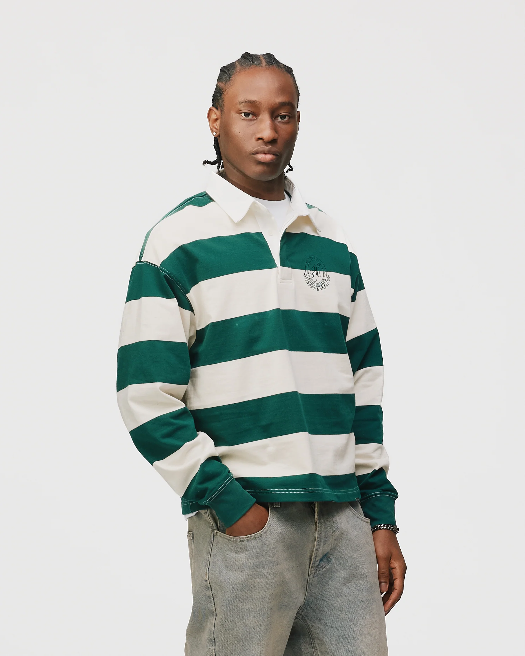 Cropped Rugby Shirt - Cream