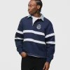 Cropped Rugby Shirt - Navy Blue