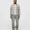 Cropped Zip Flannel - Cream