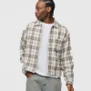 Cropped Zip Flannel - Cream