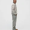 Cropped Zip Flannel - Cream