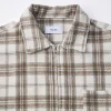 Cropped Zip Flannel - Cream