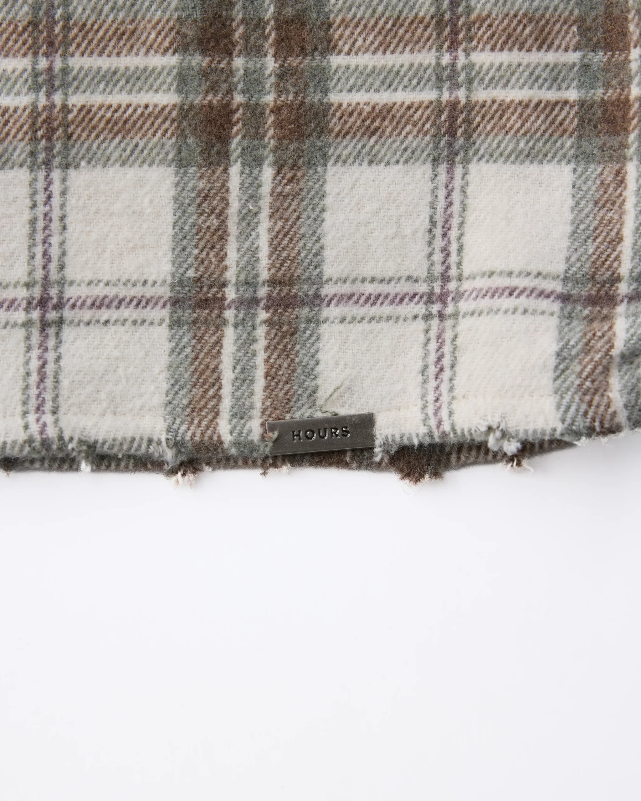 Cropped Zip Flannel - Cream