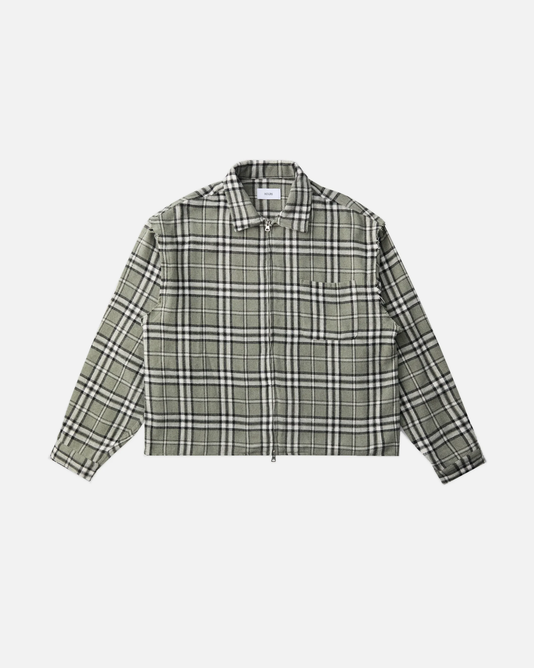 248-cropped-zip-flannel-grey-1.webp Cropped Zip Flannel - Grey