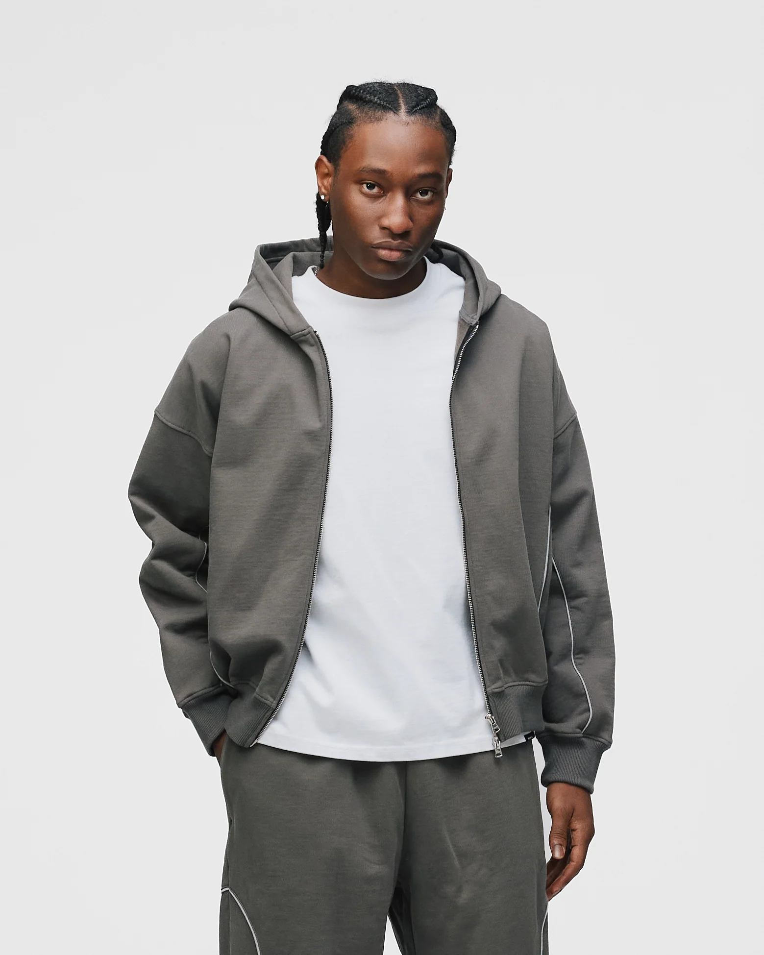 Arc Zip Hoodie - Charcoal