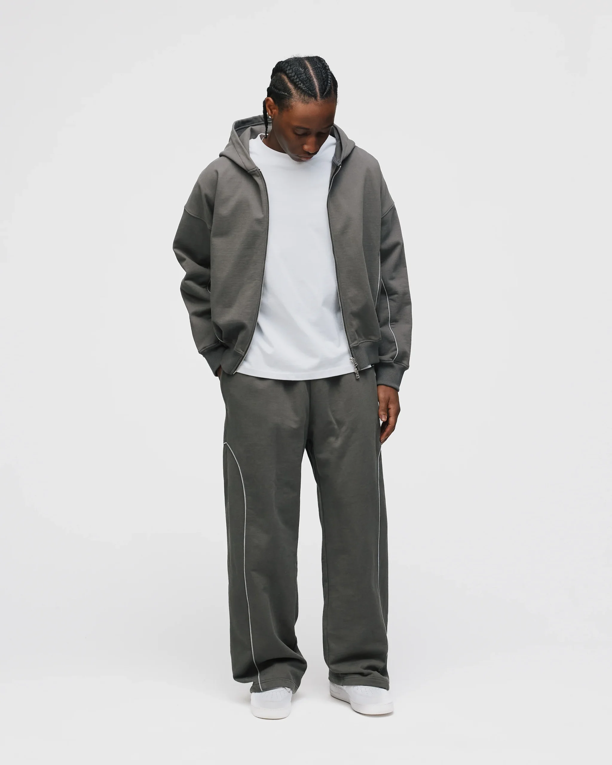 Arc Zip Hoodie - Charcoal