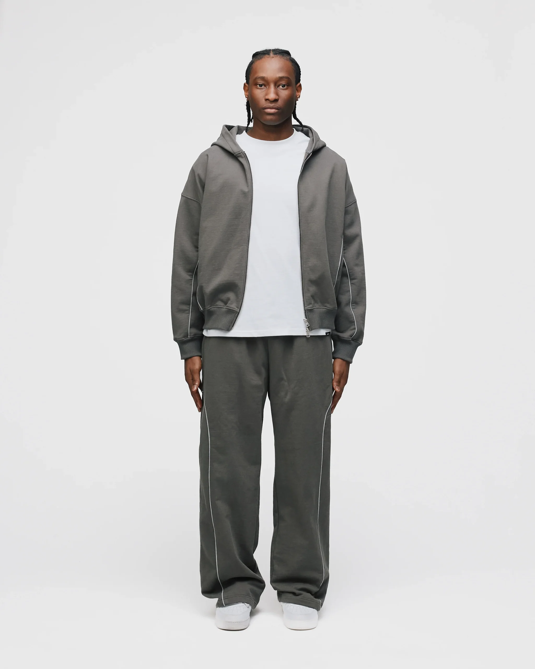 Arc Zip Hoodie - Charcoal