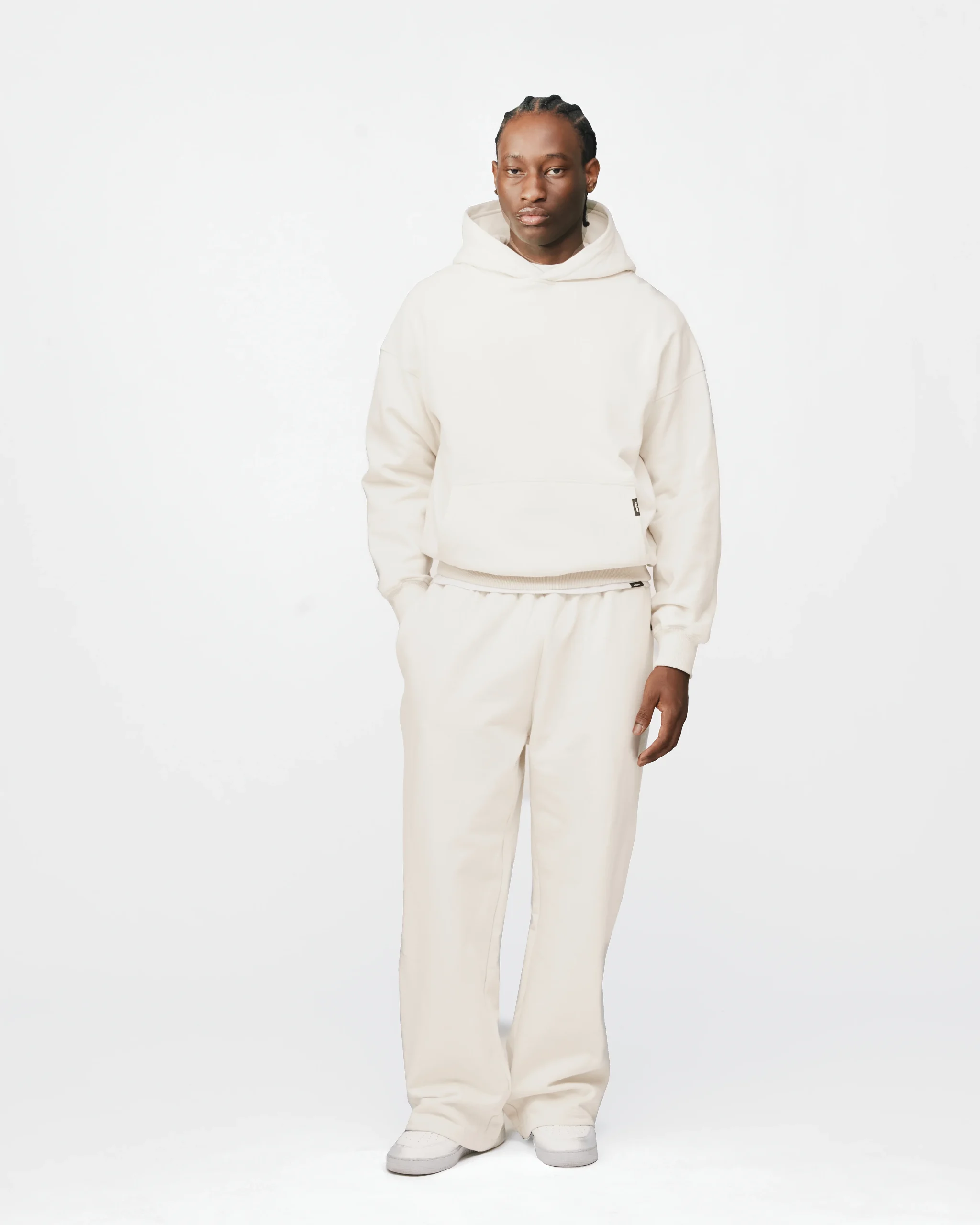 Drop Shoulder Hoodie - Oyster