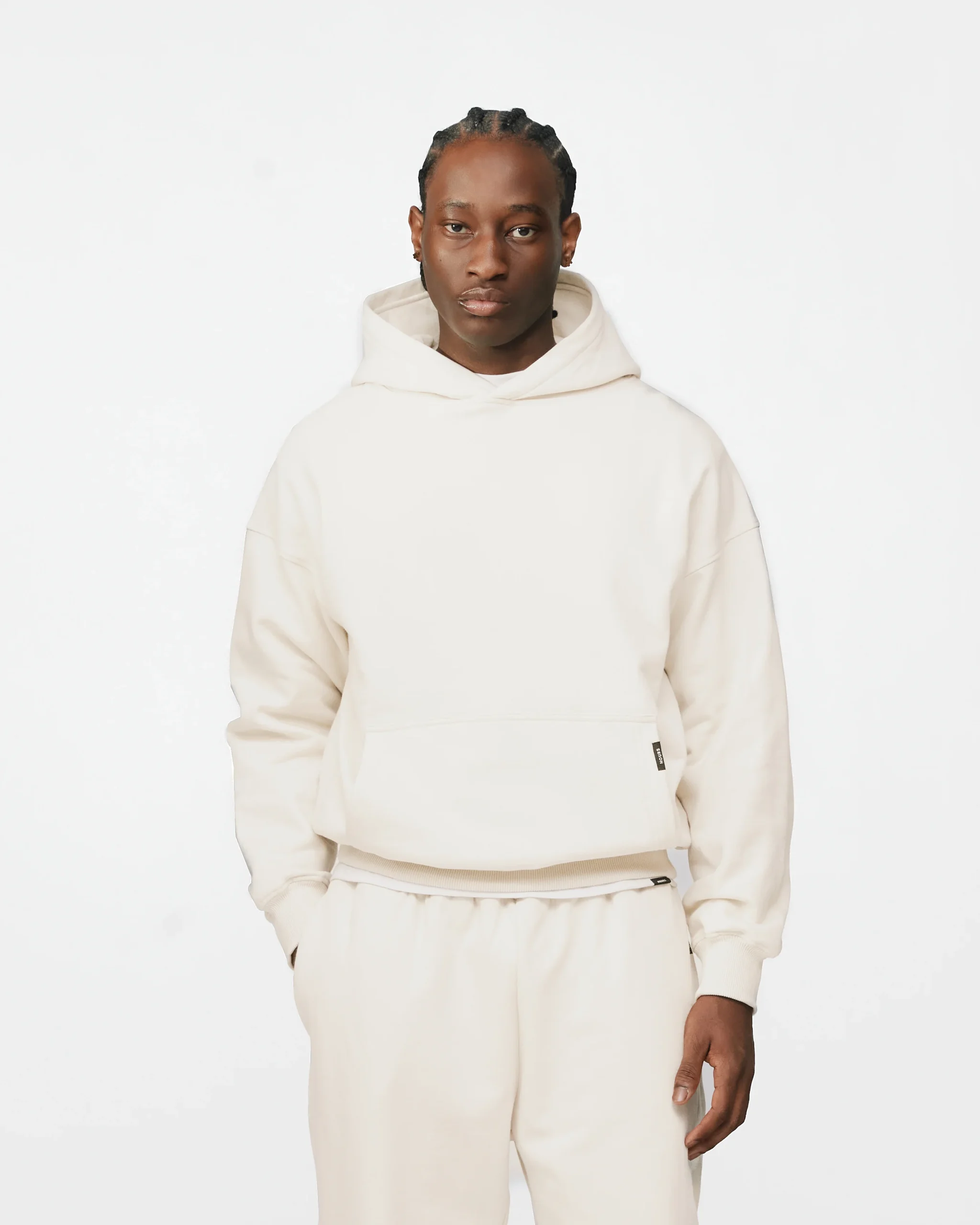 Drop Shoulder Hoodie - Oyster