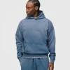 Drop Shoulder Hoodie - Sunfaded Blue