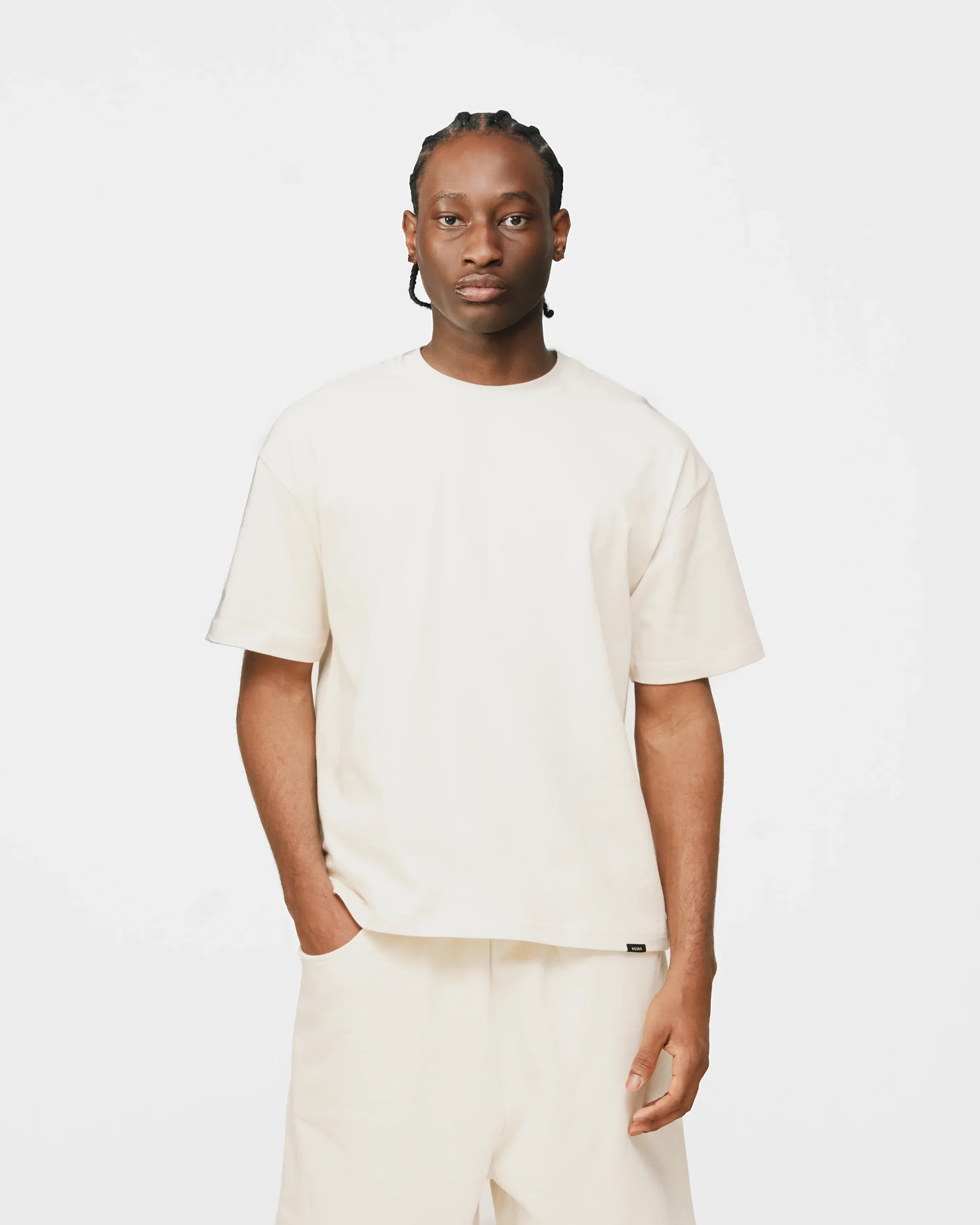 Drop Shoulder T-Shirt - Oyster