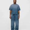 Drop Shoulder T-Shirt - Sunfaded Blue