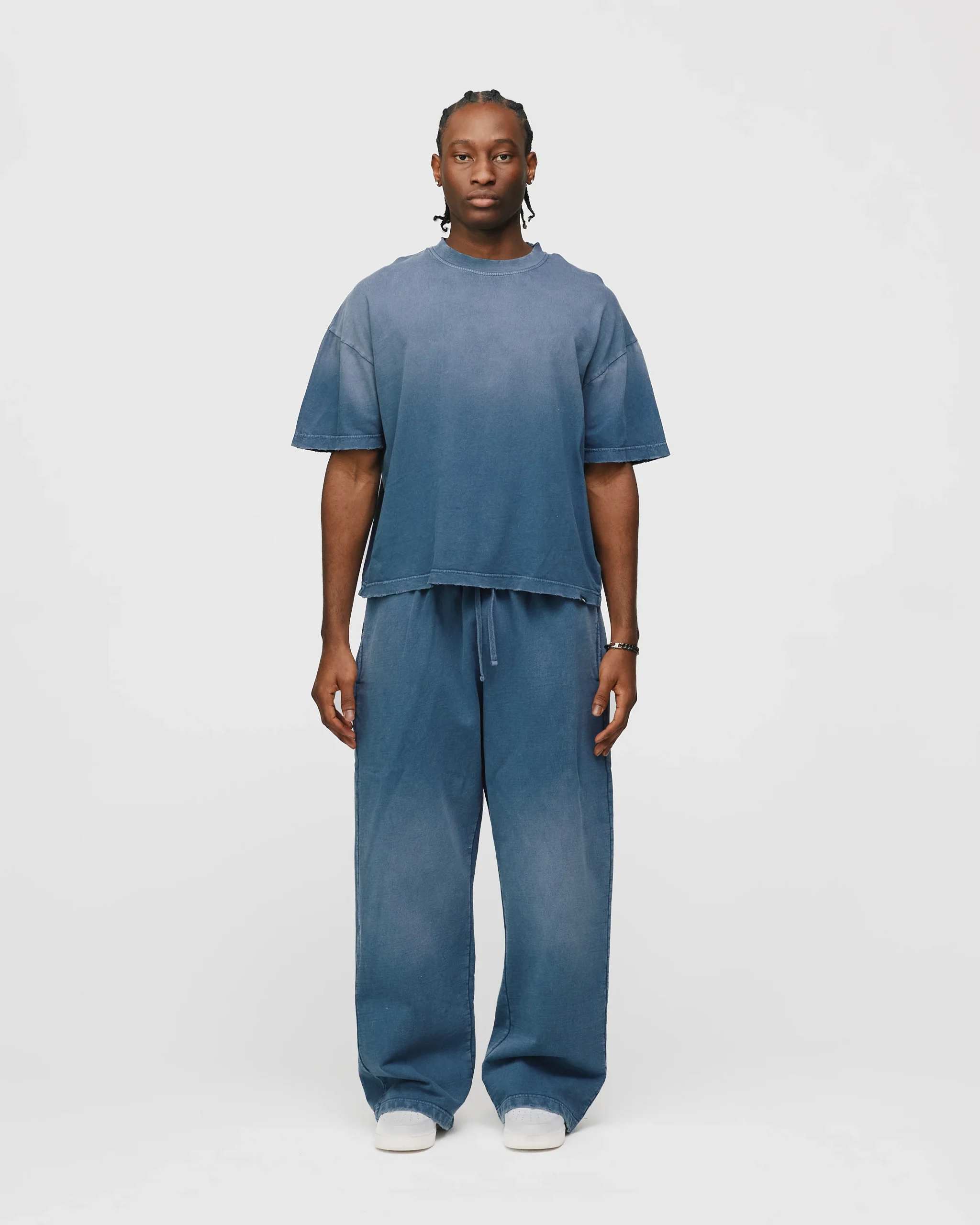 Drop Shoulder T-Shirt - Sunfaded Blue