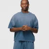 Drop Shoulder T-Shirt - Sunfaded Blue