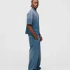 Drop Shoulder T-Shirt - Sunfaded Blue