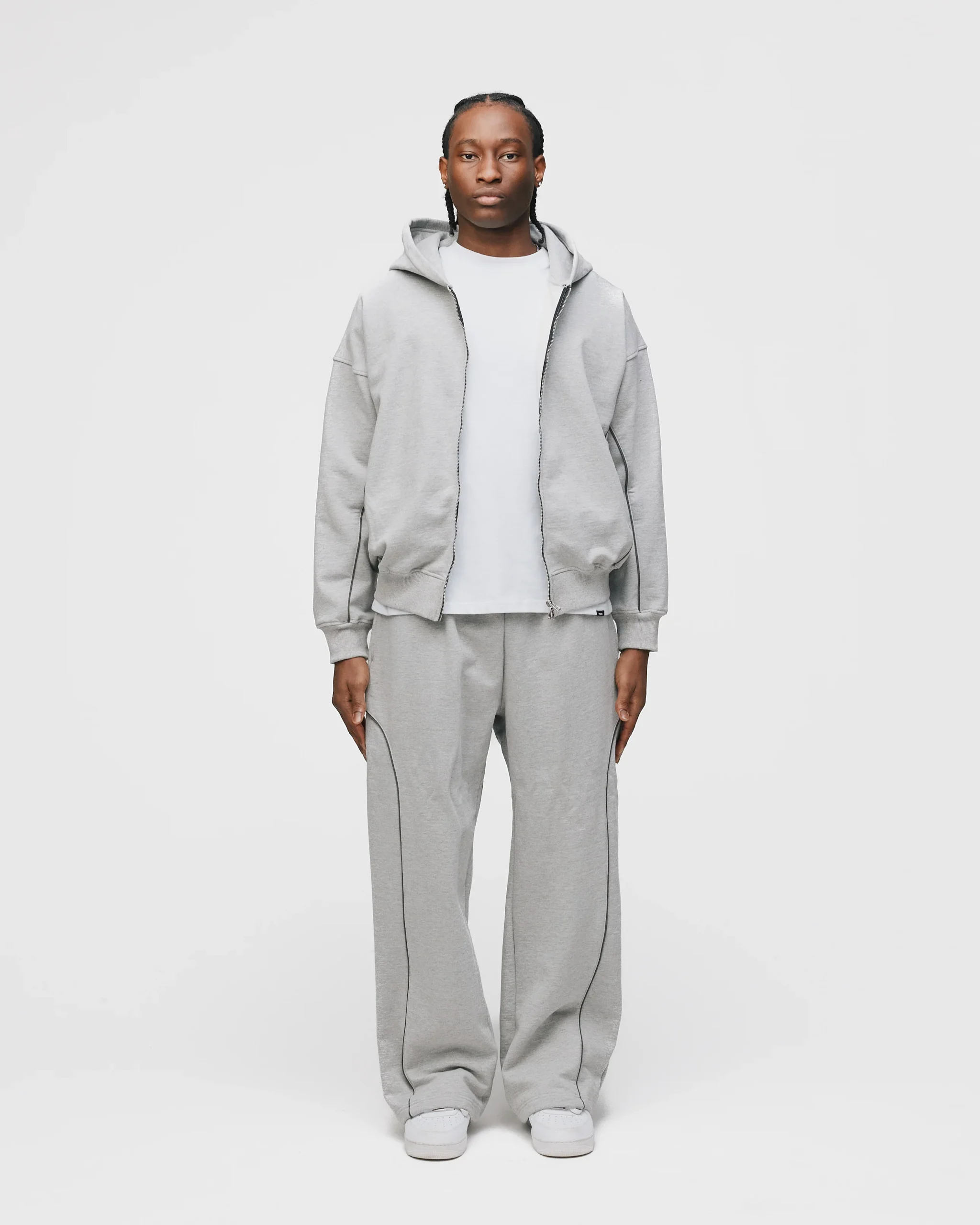 Arc Zip Hoodie - Grey