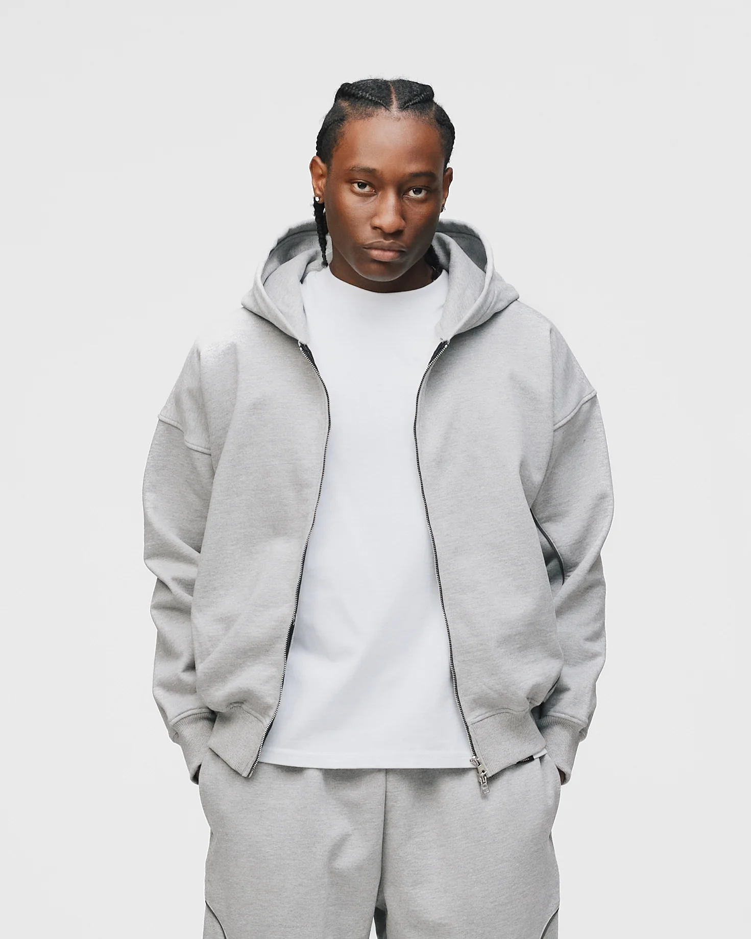 Arc Zip Hoodie - Grey