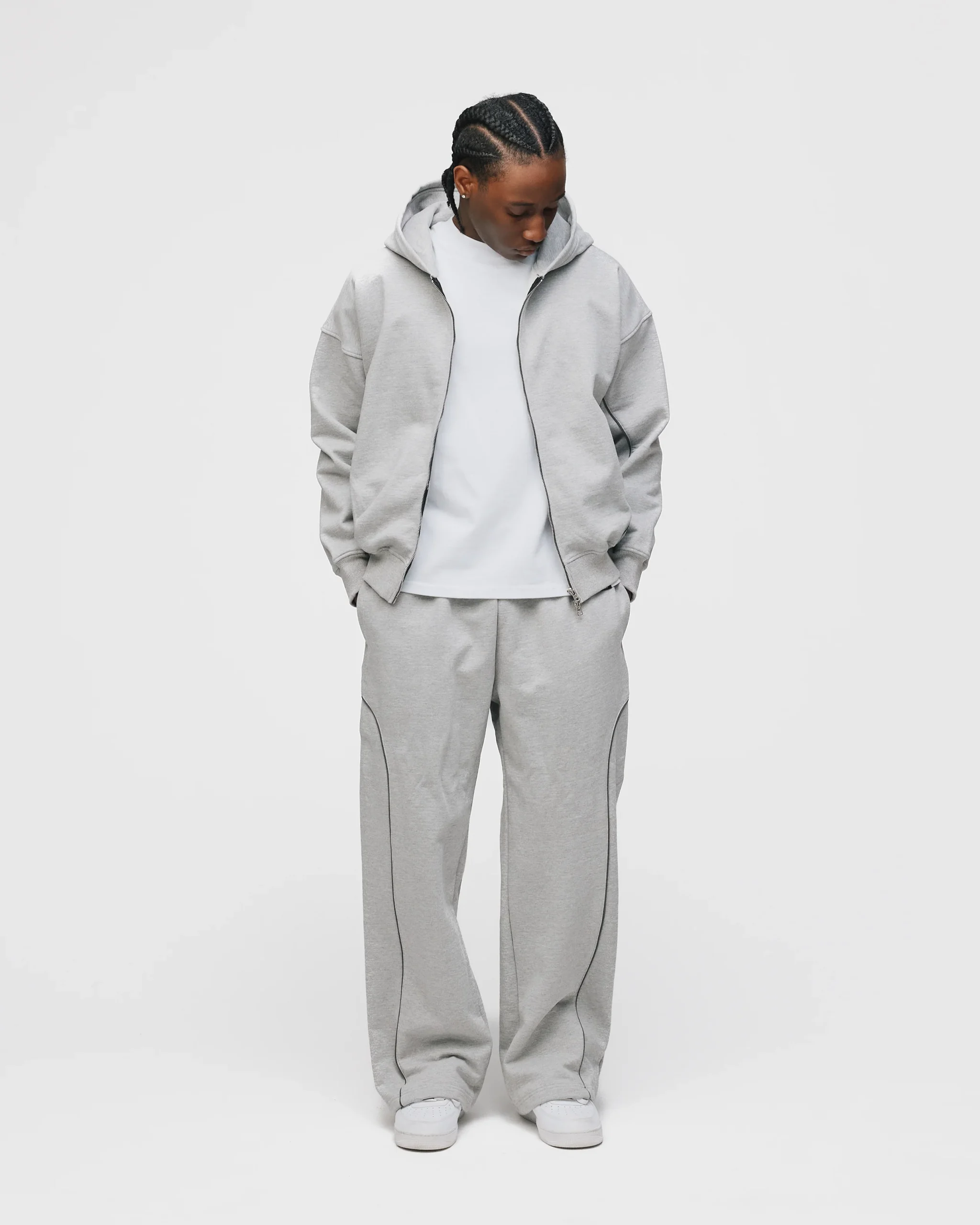 Arc Zip Hoodie - Grey