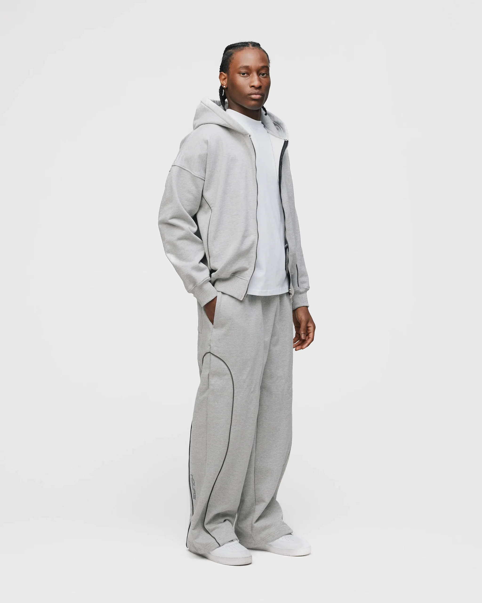 Arc Zip Hoodie - Grey