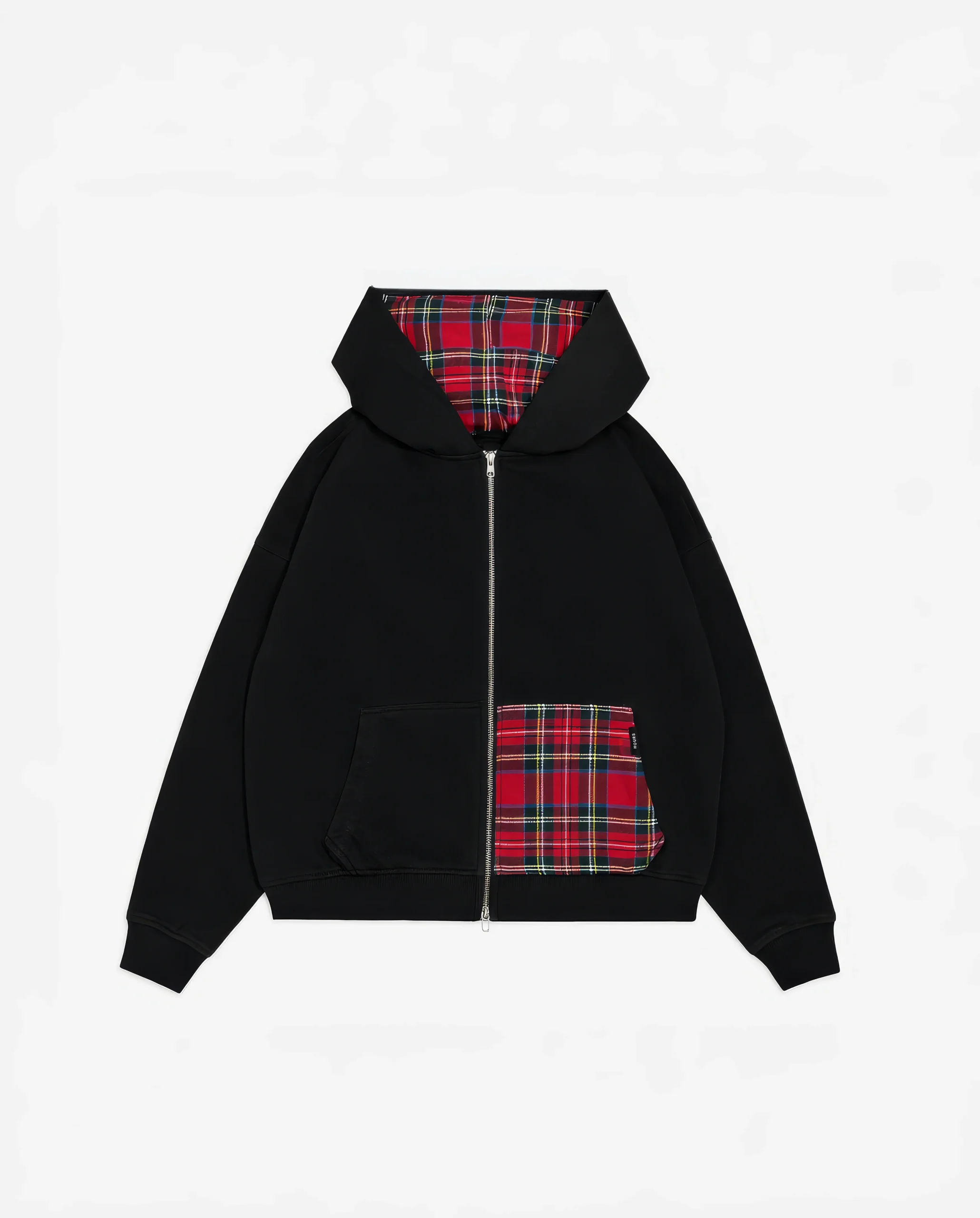 306-flannel-zip-hoodie-black-1.webp Flannel Zip Hoodie - Black