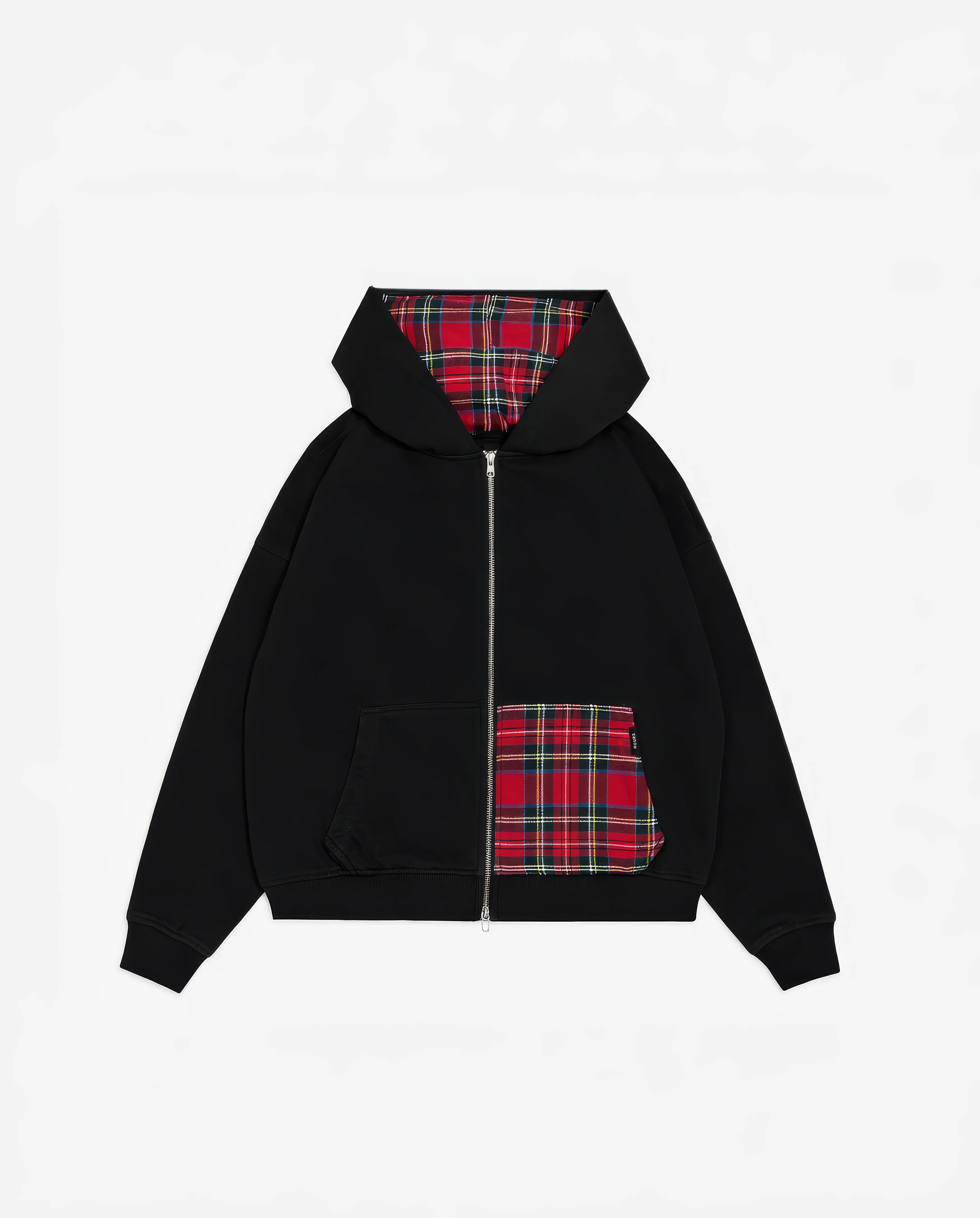 306-flannel-zip-hoodie-black-1.webp Flannel Zip Hoodie - Black