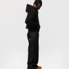 Flannel Zip Hoodie - Black