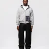 Flannel Zip Hoodie - Grey