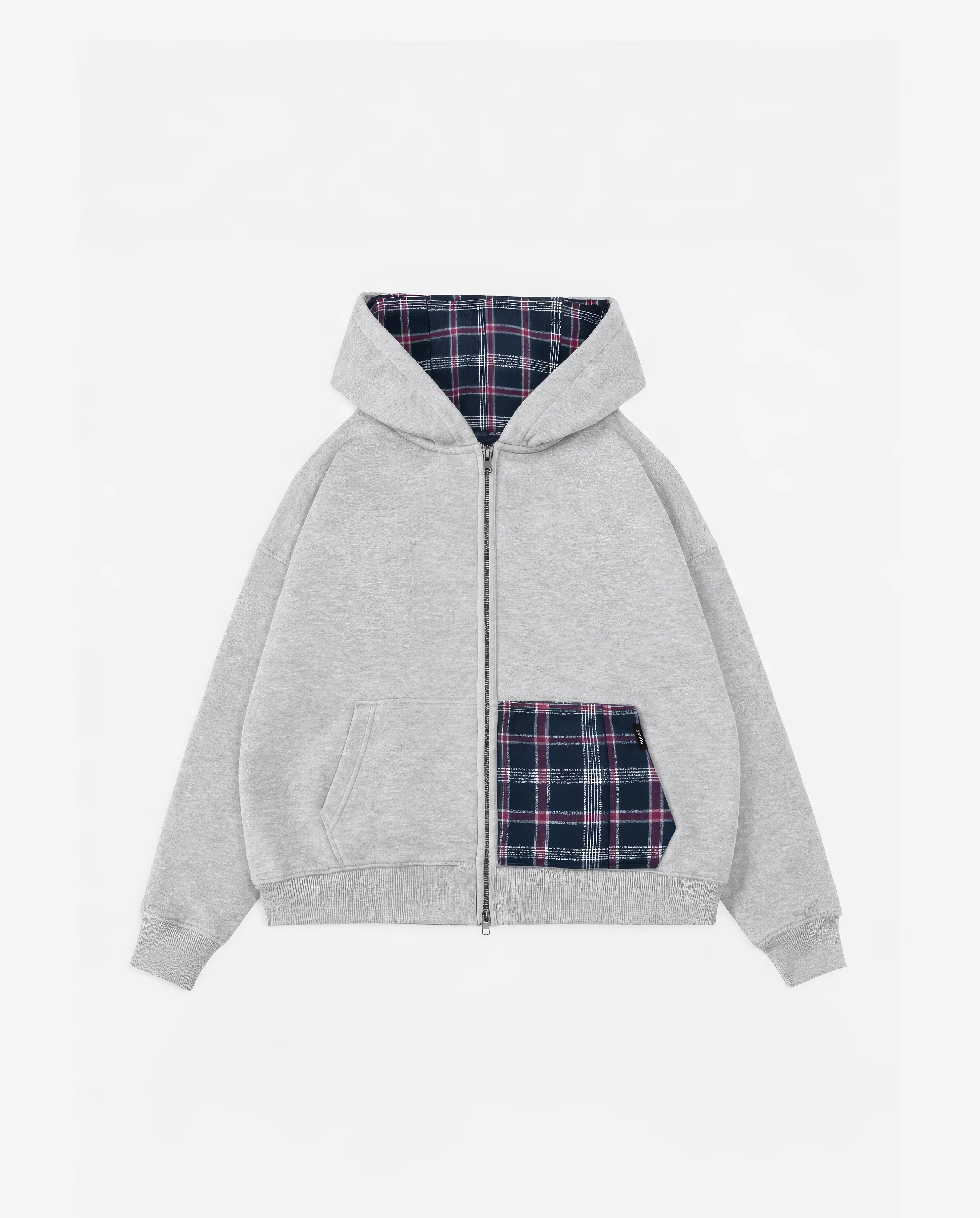 313-dir-5dbc98dcc983-s-variation-1.webp Flannel Zip Hoodie - Grey