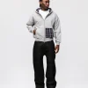 Flannel Zip Hoodie - Grey