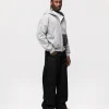 Flannel Zip Hoodie - Grey