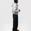 Flannel Zip Hoodie - Grey