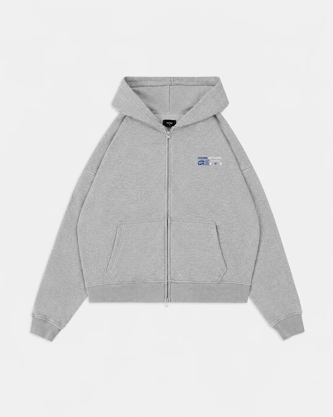 Hours Network Zip Hoodie - Grey