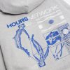 Hours Network Zip Hoodie - Grey