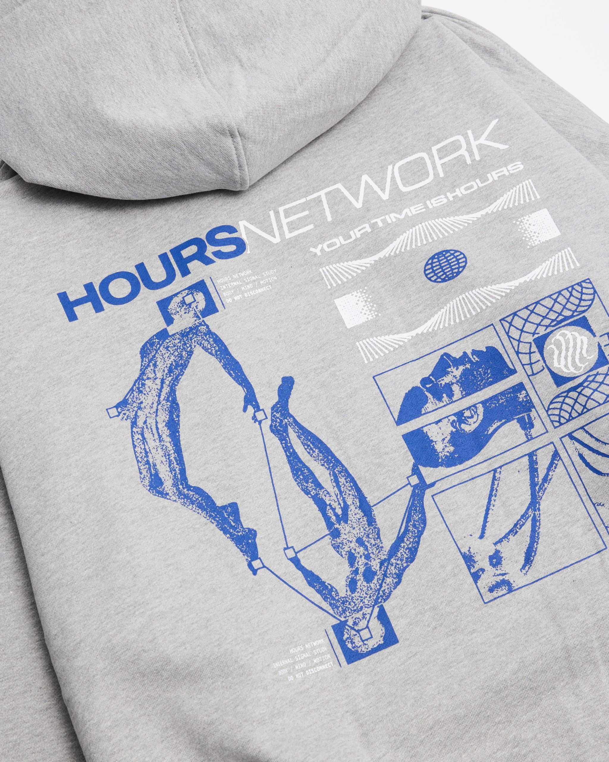 Hours Network Zip Hoodie - Grey