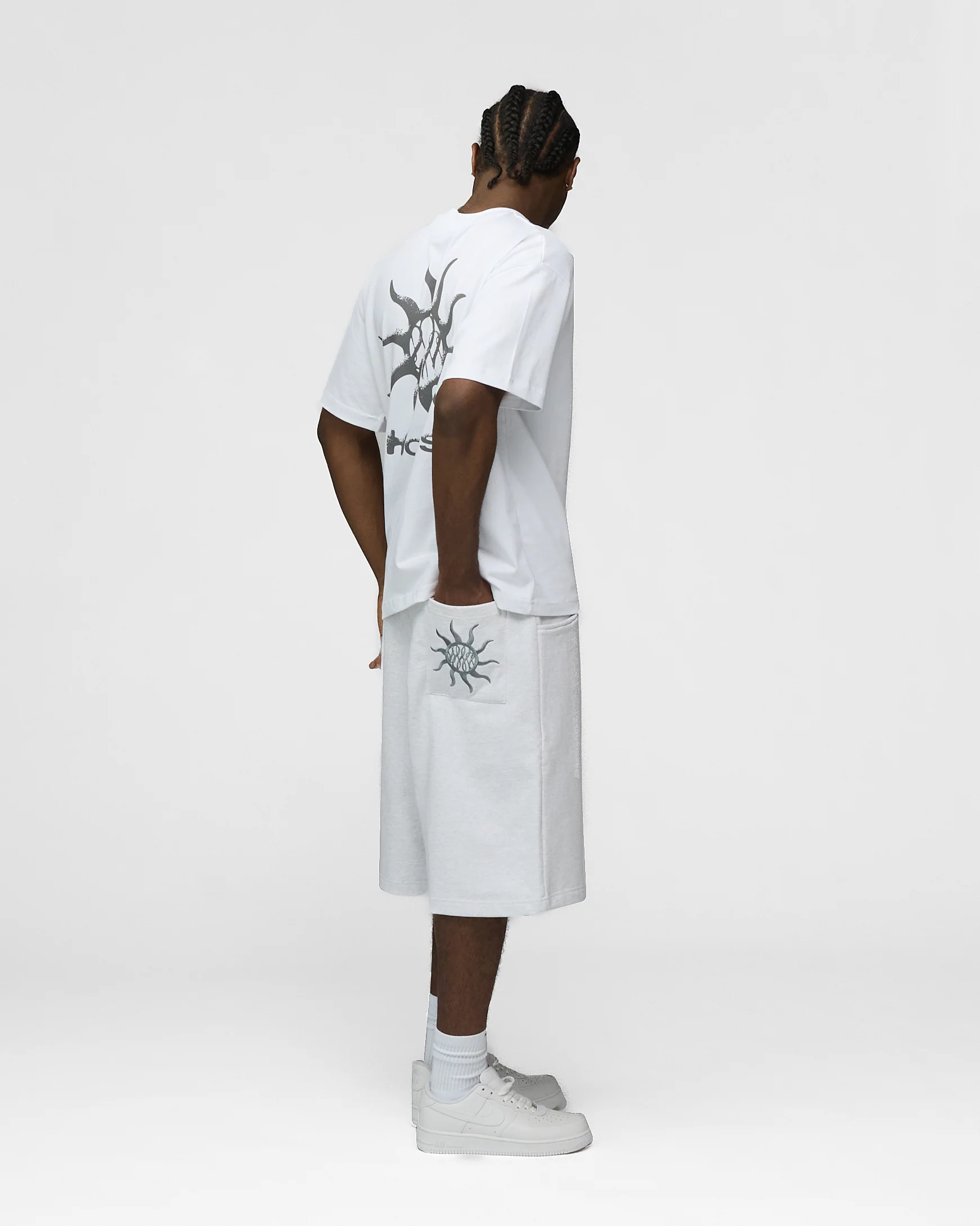 Infinity Sun Baggy Sweatshorts - Ash