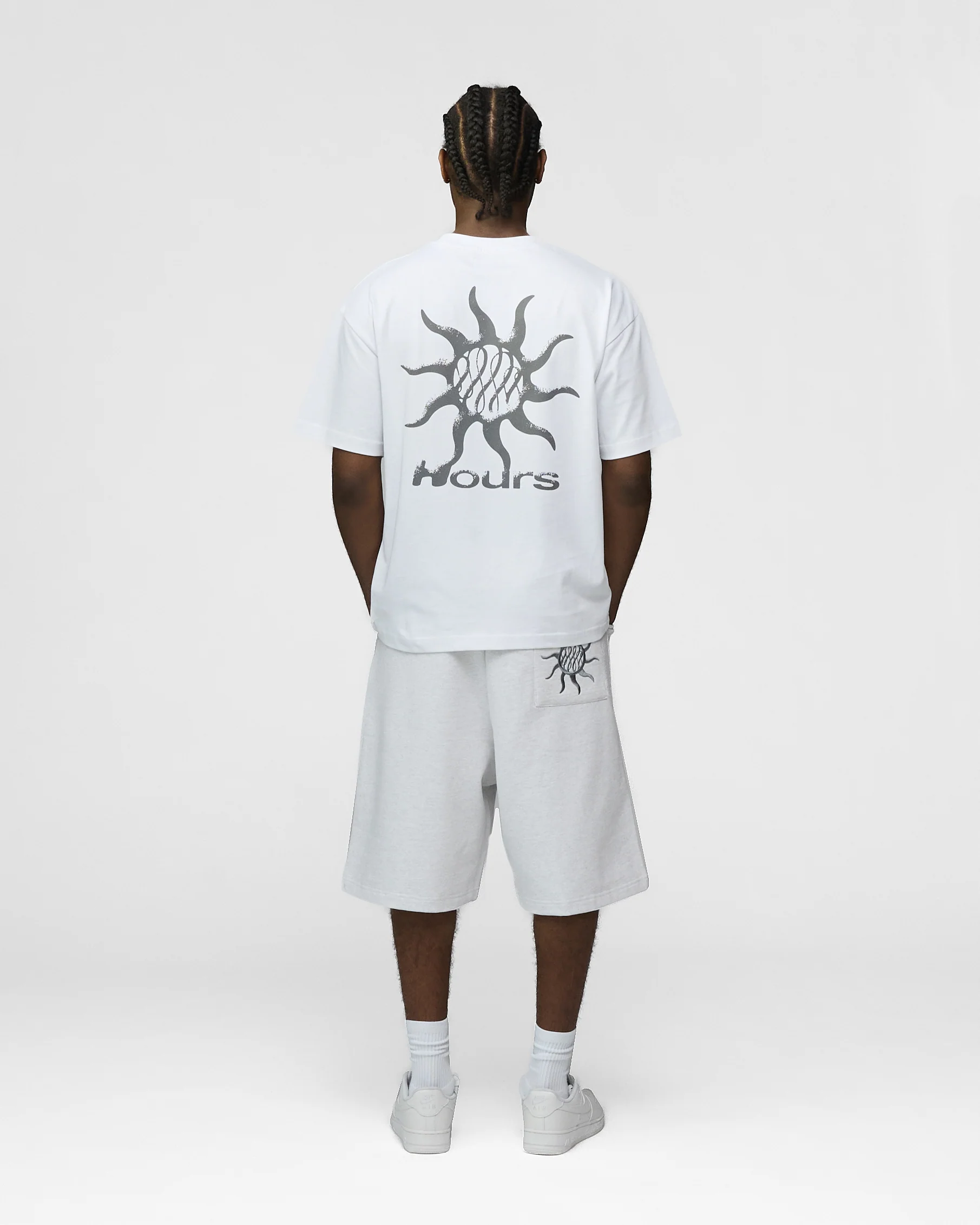 Infinity Sun Baggy Sweatshorts - Ash