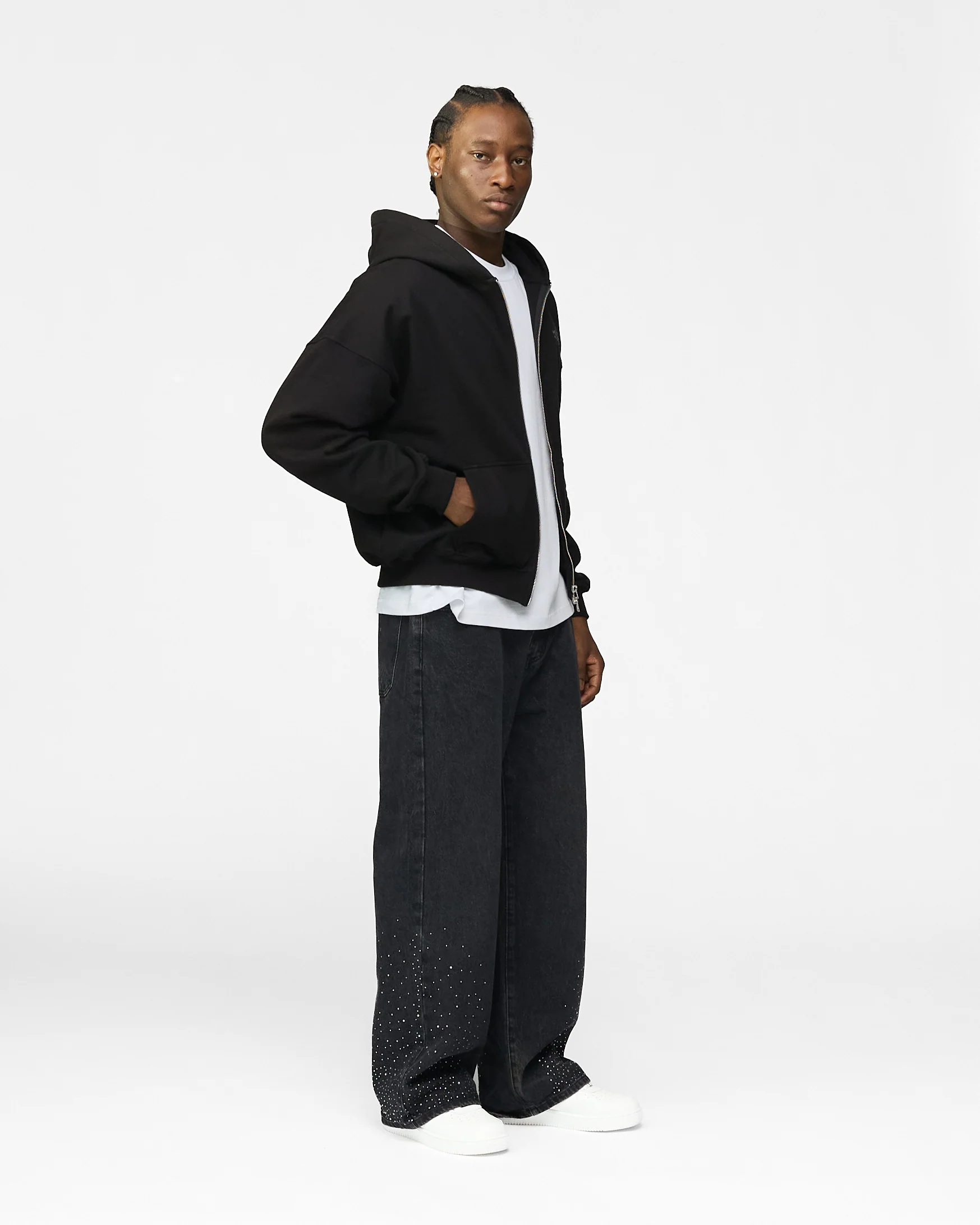 Machine Zip Hoodie - Black