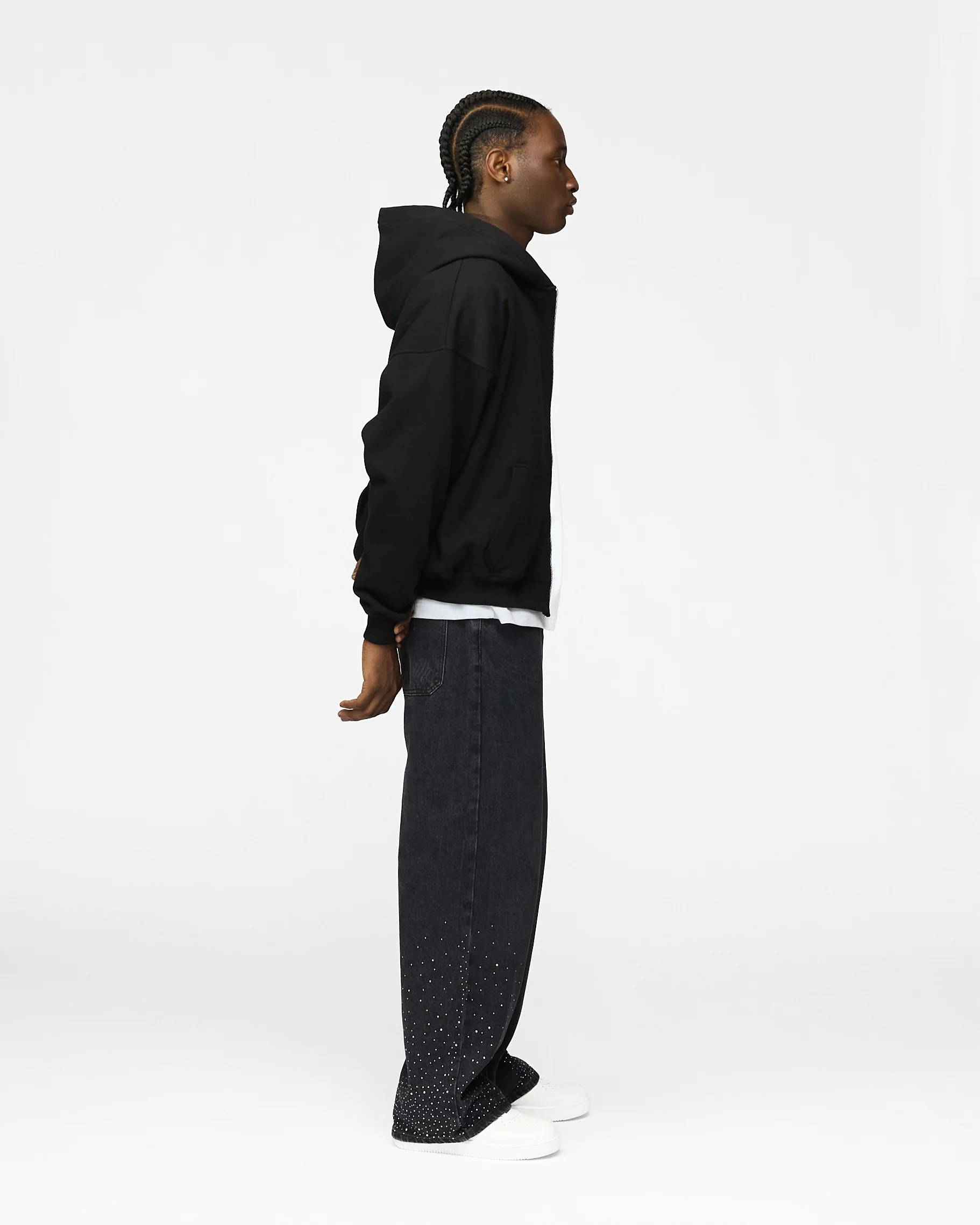 Machine Zip Hoodie - Black
