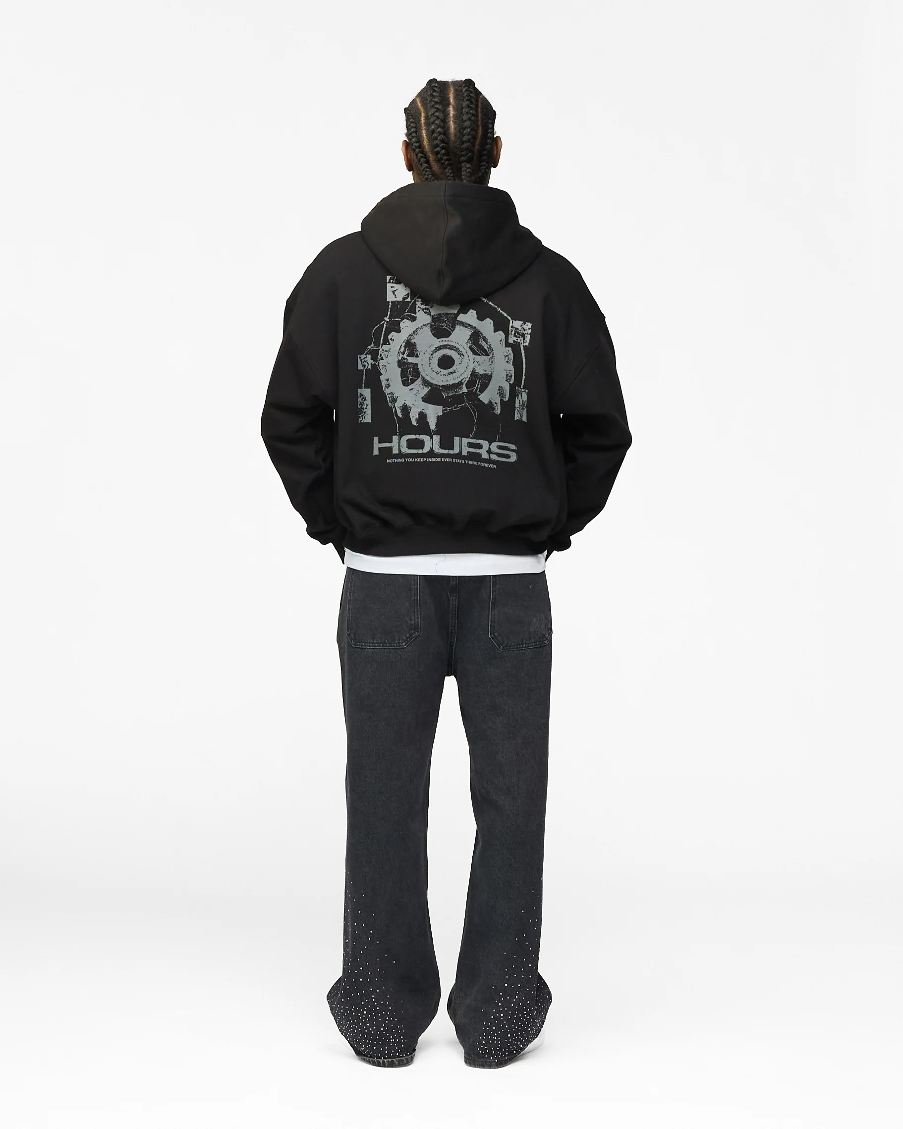 Machine Zip Hoodie - Black