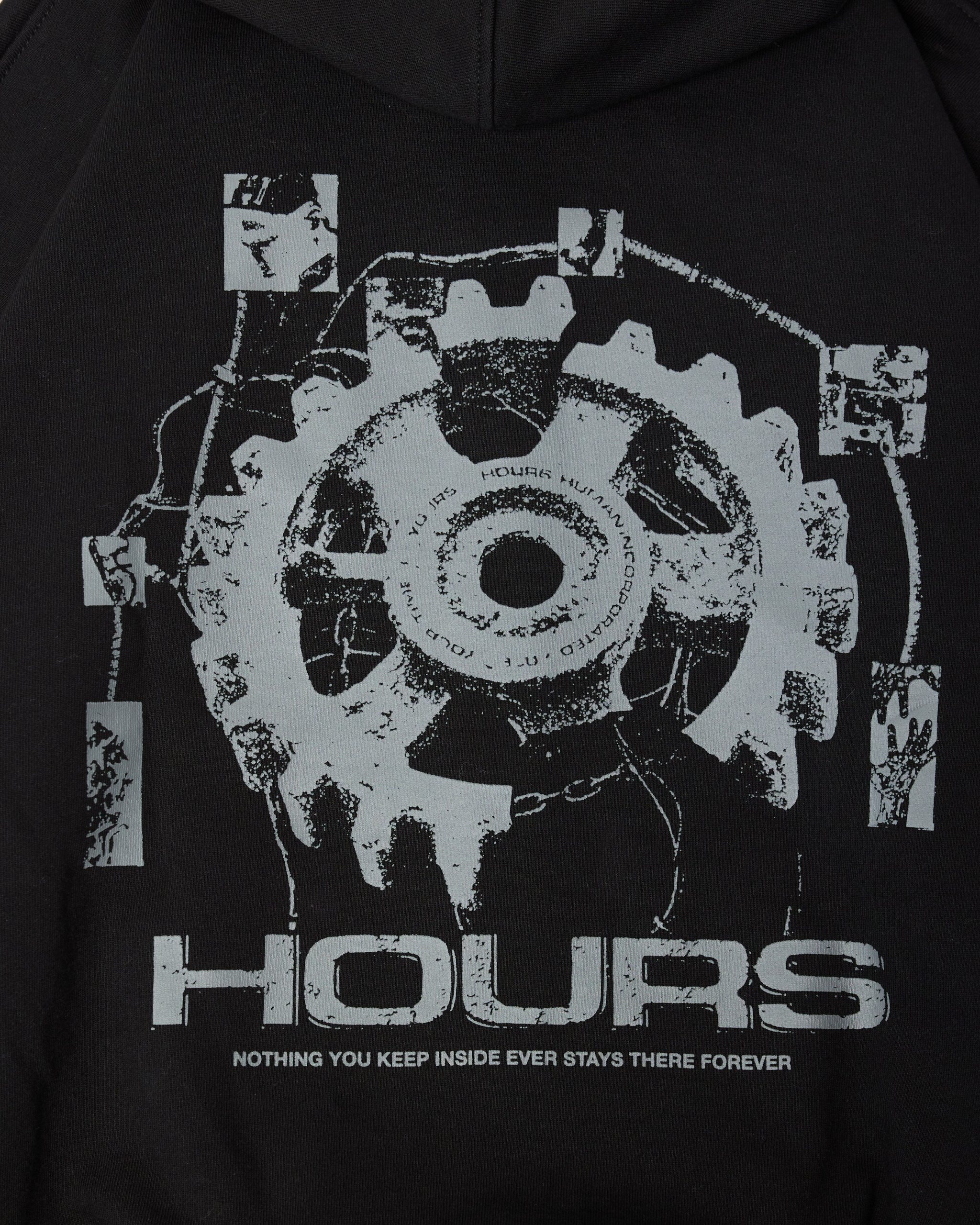 Machine Zip Hoodie - Black
