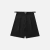 Pleated Shorts - Black