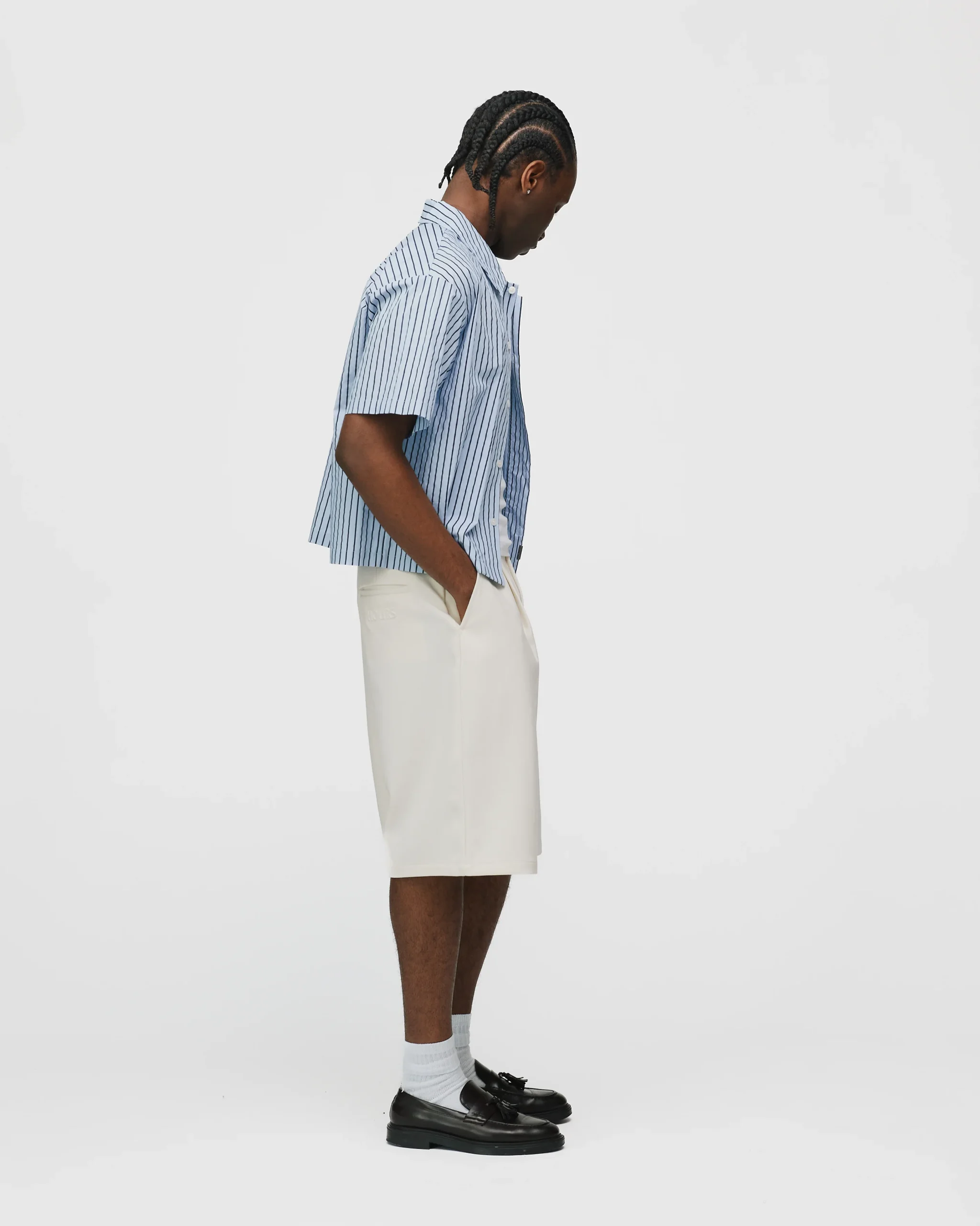 Pleated Shorts - Cream